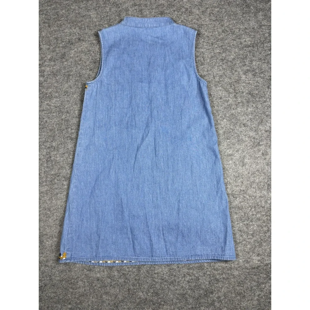 Blu & Blue Demin Embroidered Dress Sleeveless Size‎ Medium